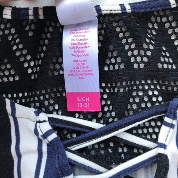 NO Boundaries Bundles Girl Junior  Dress Blue Stripe and Pink Tie Dye Size Small - Picture 14 of 14